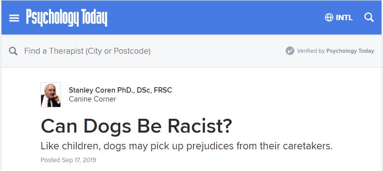 dogs is racist
