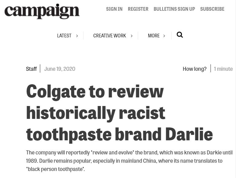 toothpaste is racist